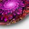 Designart - Purple Glowing Crystals In Space' Floral Metal Circle Wall Art